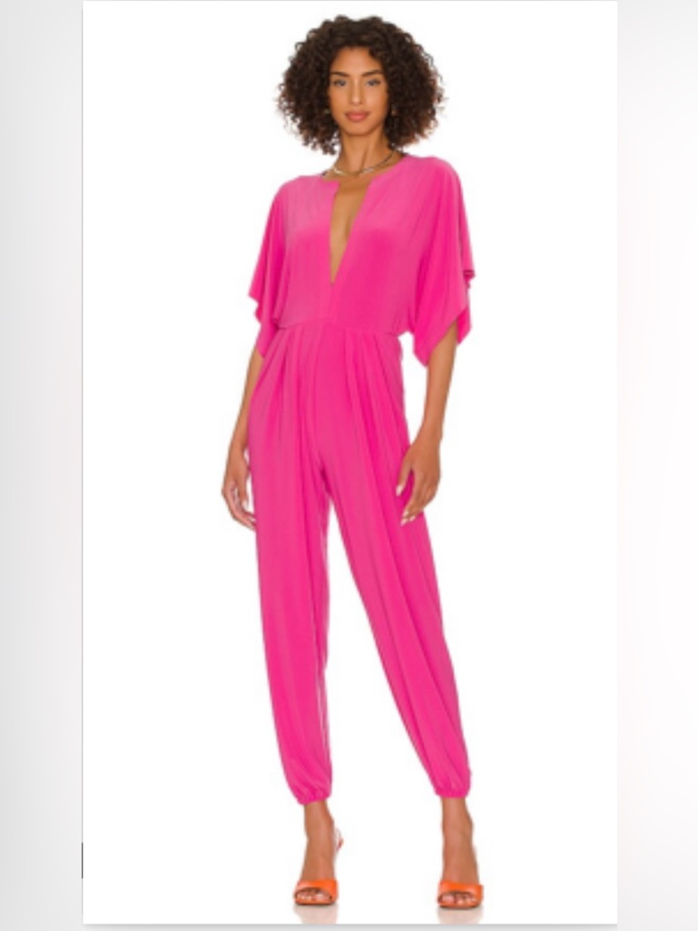 Norma Kamali Rectangle Jog Jumpsuit Pink